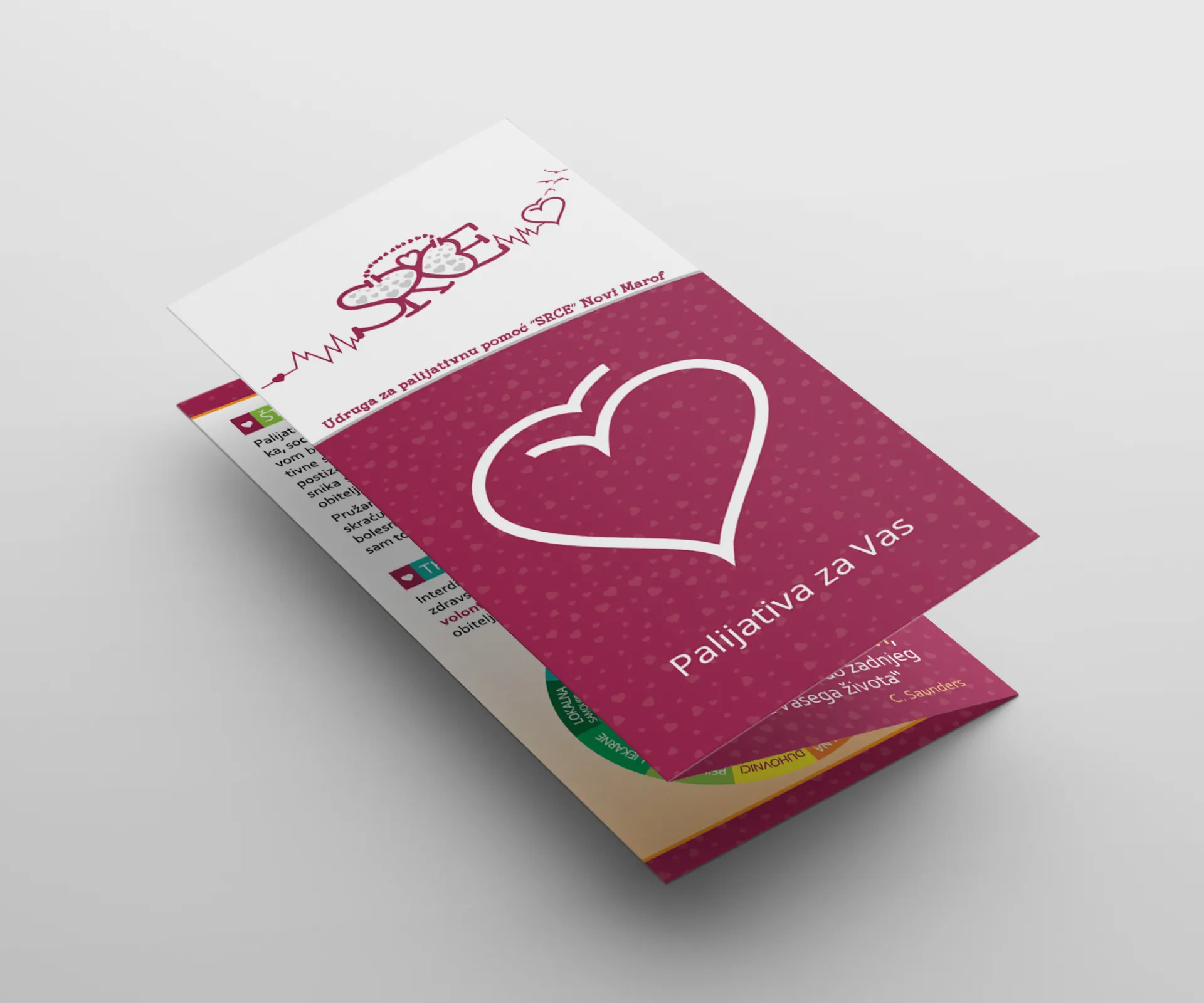 Letak za udrugu za palijativnu pomoć Srce